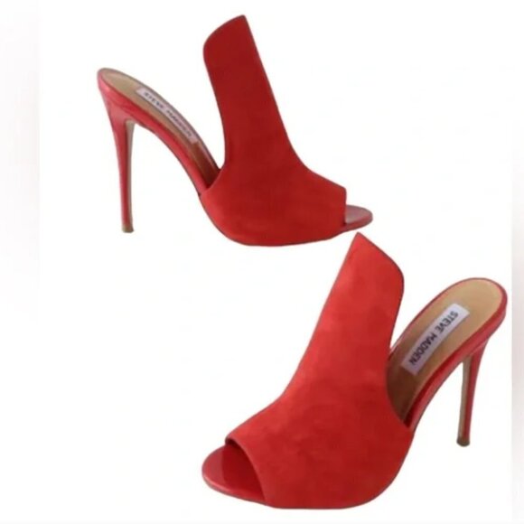 Steve Madden Women’s Sinful Mules in Siren Red 8 - Picture 2 of 10